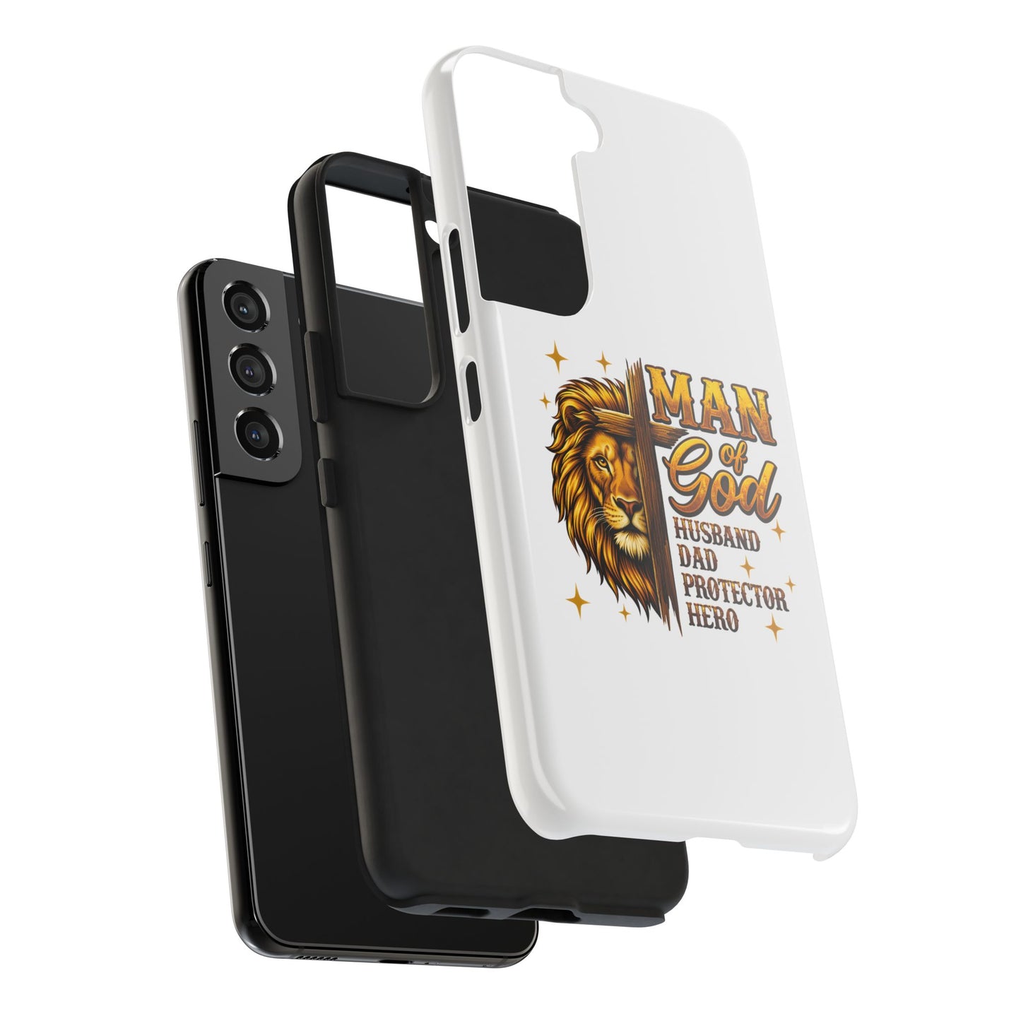 Man of God Lion Phone Case — ‘Man of God’ Christian Protector Dad Gift
