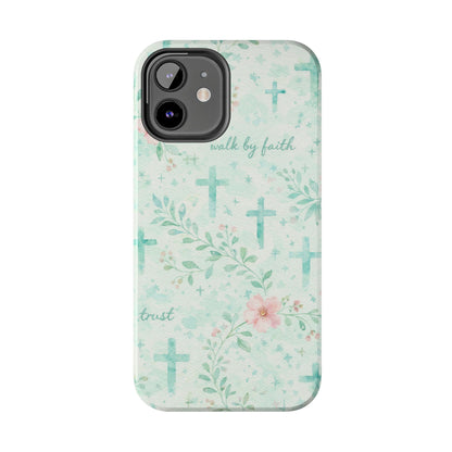 Walk By Faith Phone Case | Christian floral iPhone Case