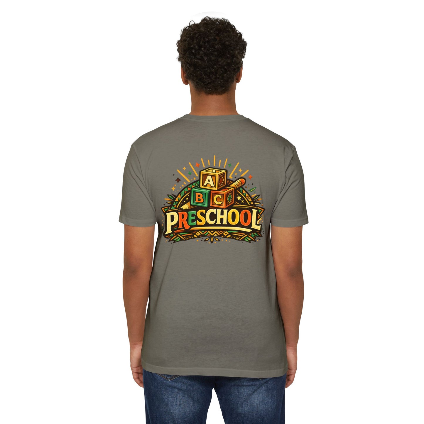 Preschool T-Shirt – Retro ABC Blocks Graphic Tee for Teachers & Kids