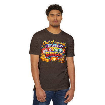 Bingo Enthusiast T-Shirt — "Out of My Way I'm Going to Bingo!" Graphic Tee