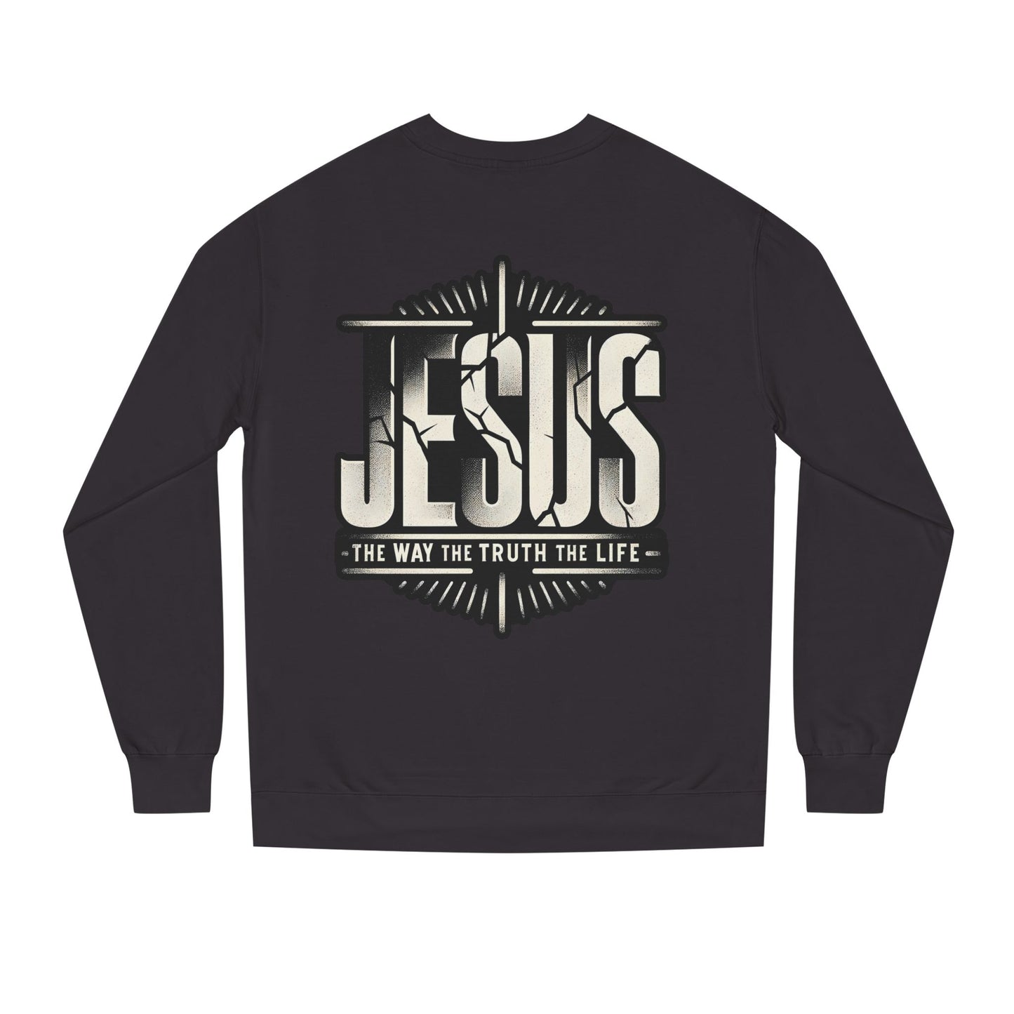 Jesus Graphic Sweatshirt — Vintage Religious Cross & Lamb Crewneck