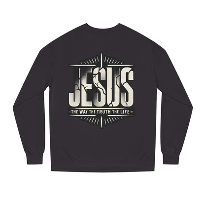 Jesus Graphic Sweatshirt — Vintage Religious Cross & Lamb Crewneck