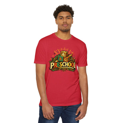 Preschool T-Shirt – Retro ABC Blocks Graphic Tee for Teachers & Kids