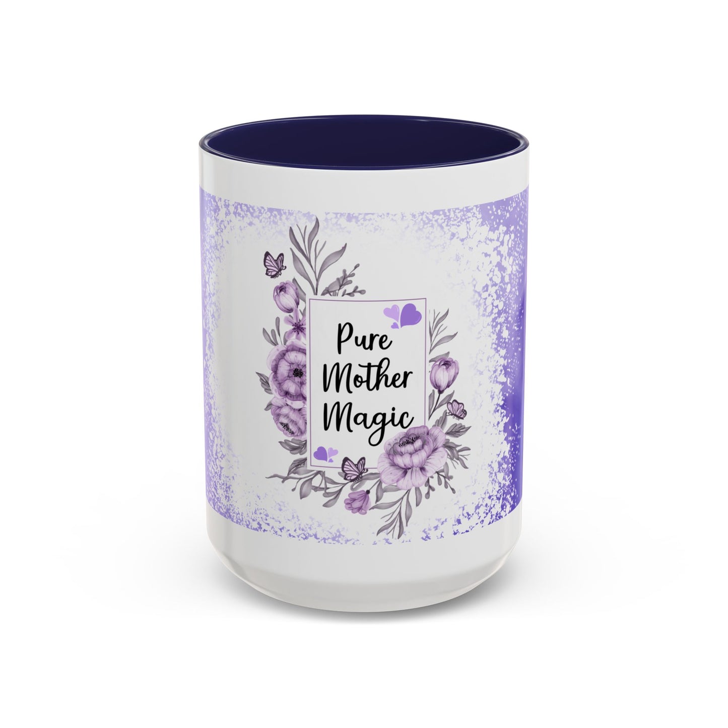 Pure Mother Magic Accent Coffee Mug — Floral Purple 11/15oz