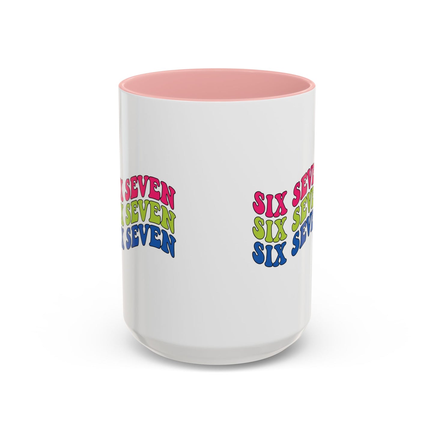 Six Seven Retro Accent Coffee Mug — Colorful 11/15oz Ceramic Tea Cup