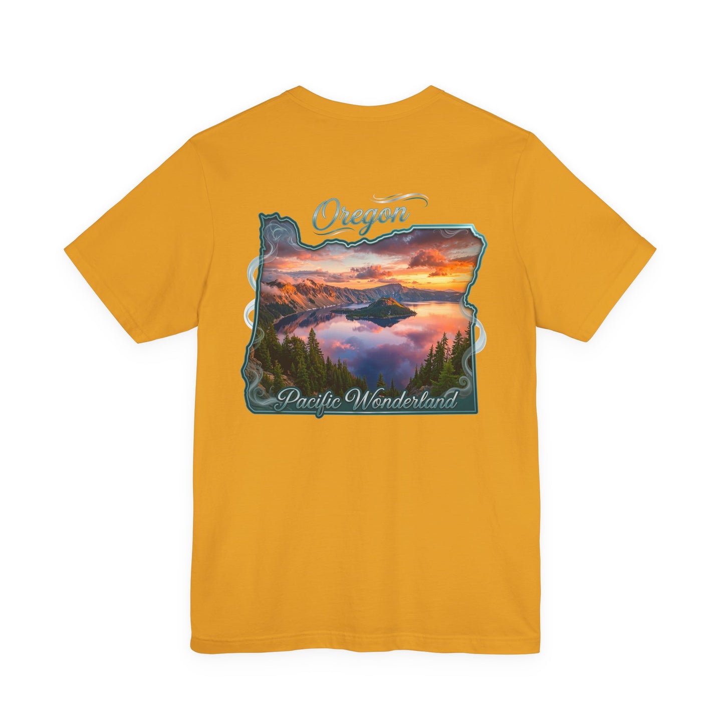 Oregon Pacific Wonderland T‑Shirt — Scenic Sunset State Map Tee