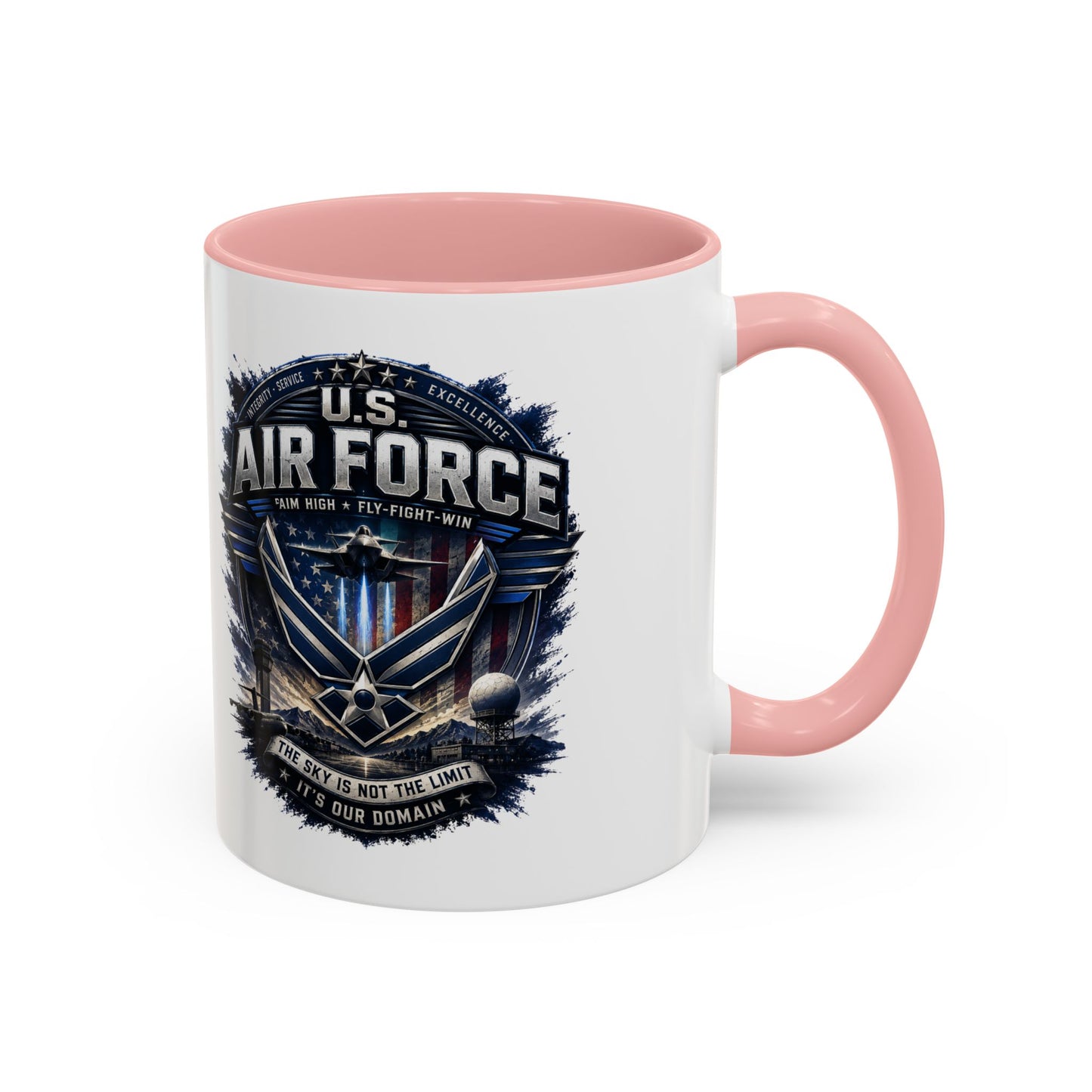 U.S. Air Force Accent Coffee Mug — Military Emblem 11/15oz