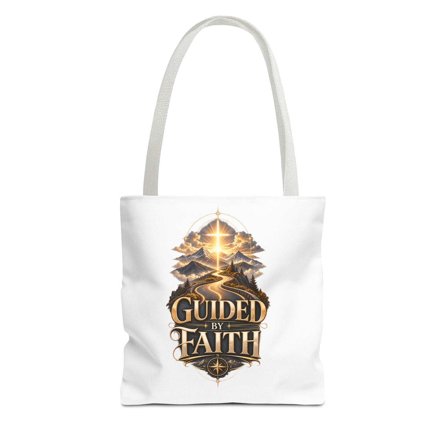 Guided by Faith Tote Bag — Christian Inspirational Canvas Tote