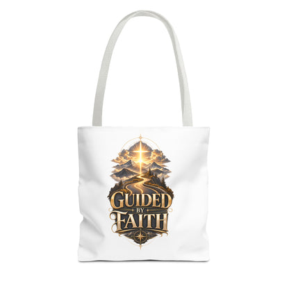 Guided by Faith Tote Bag — Christian Inspirational Canvas Tote