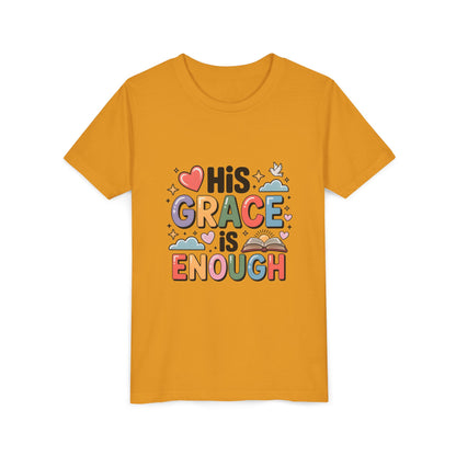 His Grace Is Enough Youth Tee — Christian Kids Inspirational Shirt