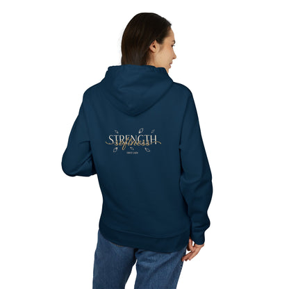 Strength & Grace Hoodie — Inspirational Floral Graphic Sweatshirt