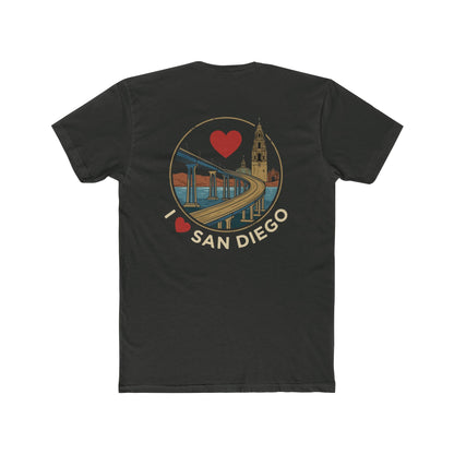 I Heart San Diego Crew Tee — Vintage Bridge & Tower Graphic
