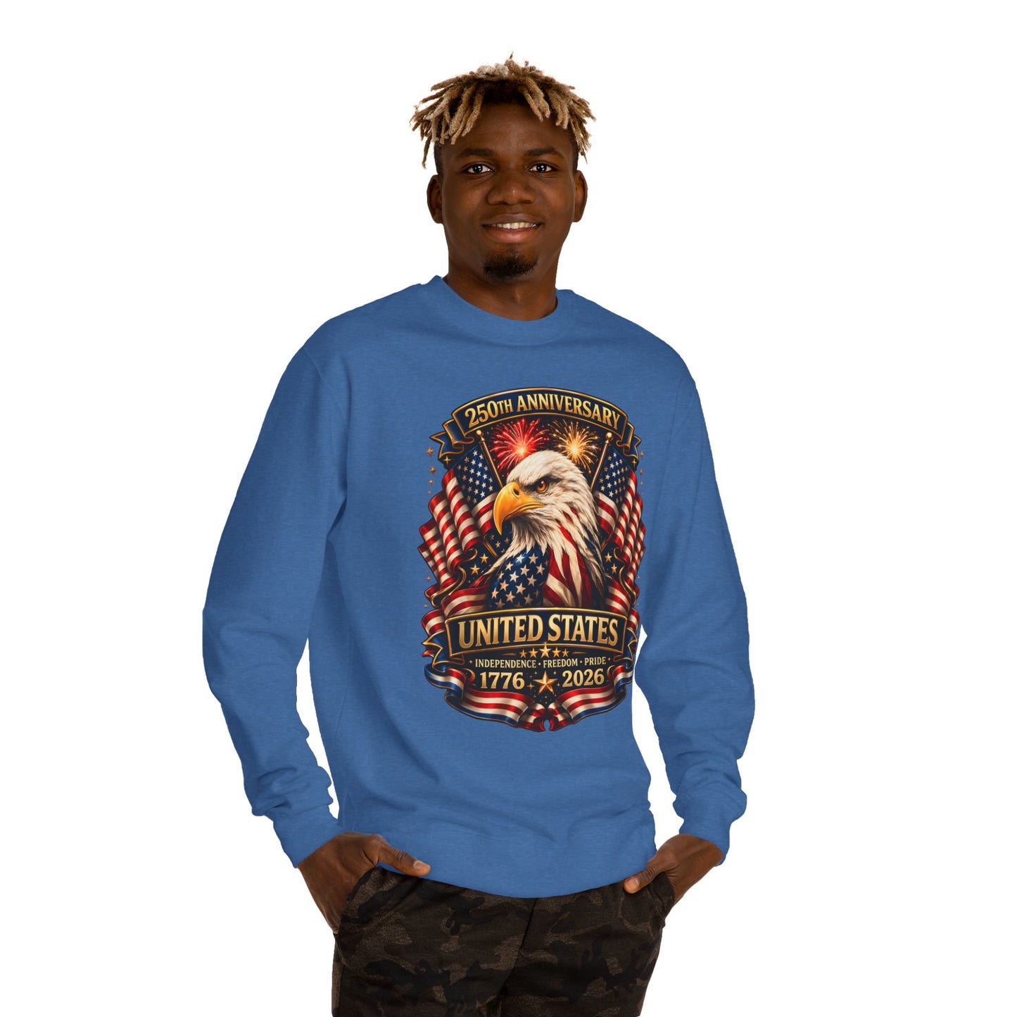250th Anniversary United States Eagle Sweatshirt – 1776–2026 Patriotic Crewneck