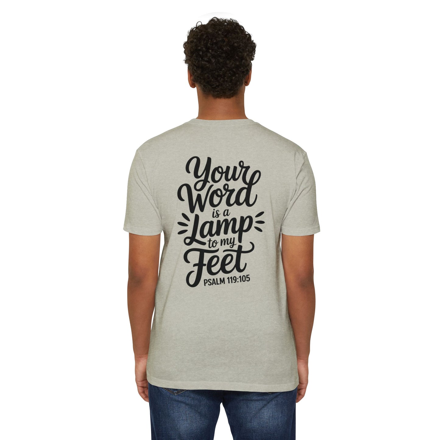 Bible Verse T-Shirt — "Your Word Is a Lamp to My Feet" (Psalm 119:105)