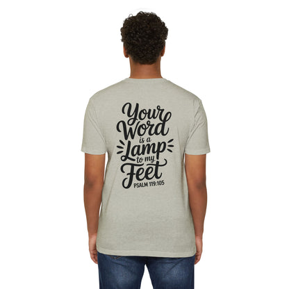 Bible Verse T-Shirt — "Your Word Is a Lamp to My Feet" (Psalm 119:105)