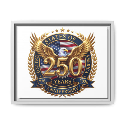 250th United States Anniversary Framed Canvas Print