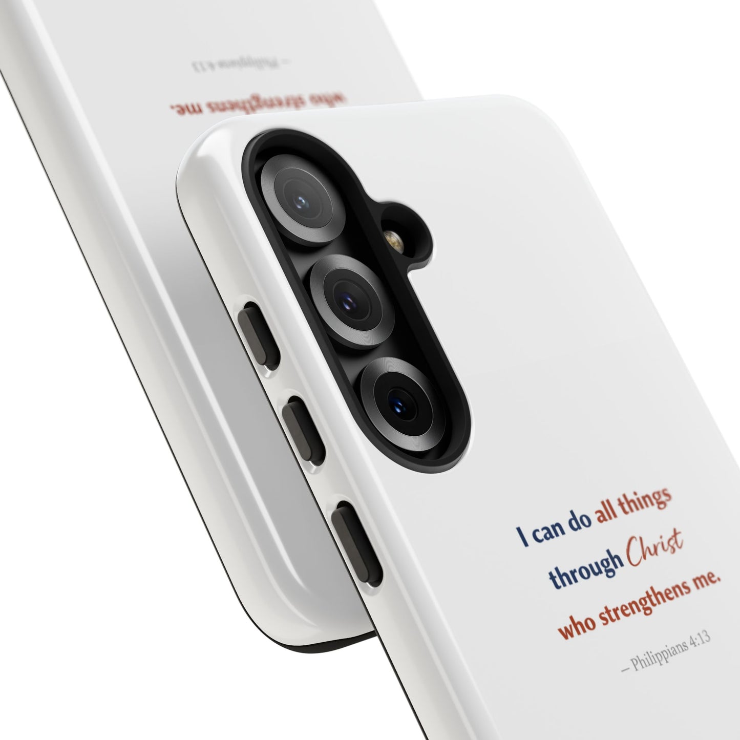 Christian Phone Case – “I Can Do All Things Through Christ” Inspirational Tough Case