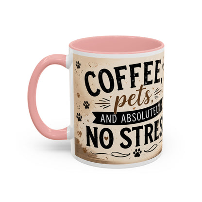 Dog and Cat Coffee Mug – "Best Friends, Best Life" Accent Tea Cup (11/15oz)