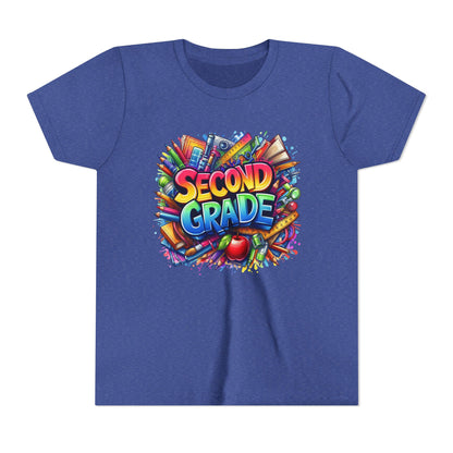 Second Grade Youth Tee — Colorful Back-to-School Kids T-Shirt