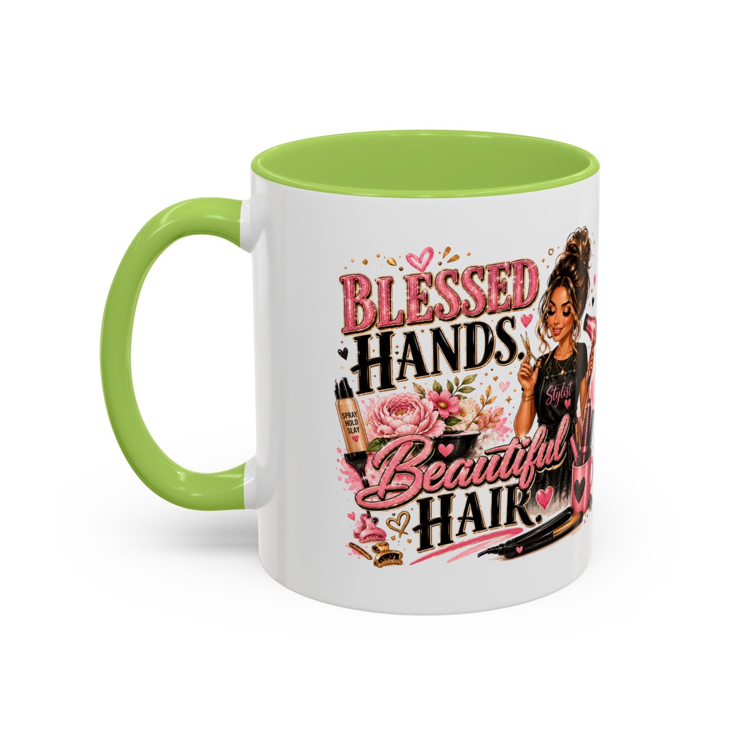 Blessed Hands Beautiful Hair Coffee Mug — Stylist Barber Hairdresser Gift