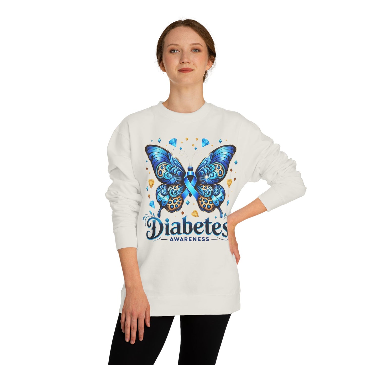 Diabetes Awareness Butterfly Sweatshirt