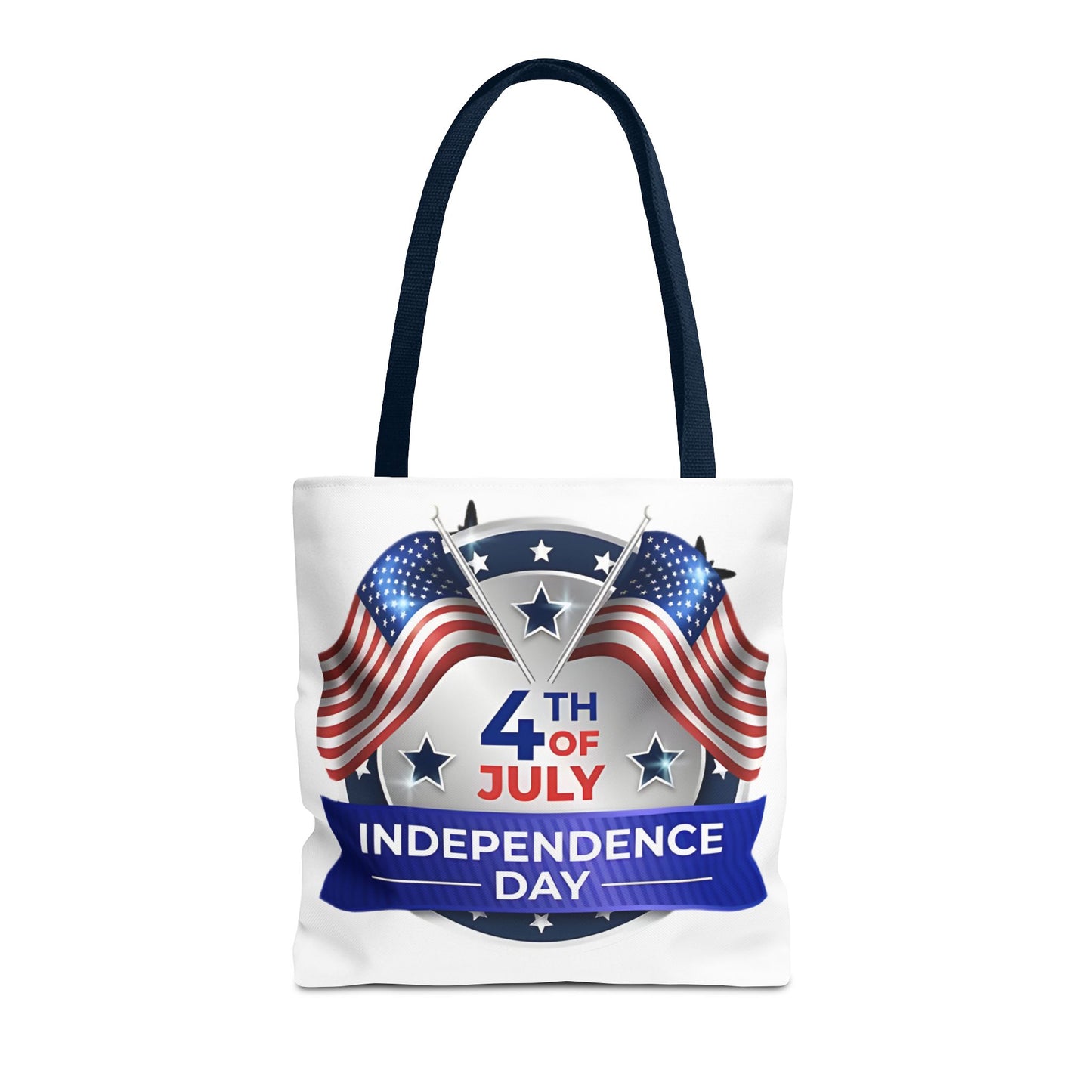 Independence Day Tote Bag — 4th of July American Flag Canvas Tote