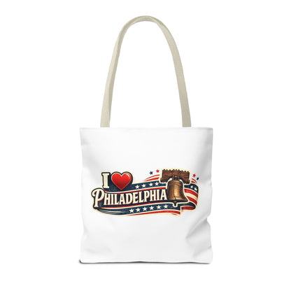 I  Philadelphia Liberty Bell Tote Bag — American Flag City Souvenir