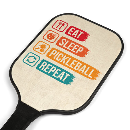Pickleball Paddles Kit — "Eat Sleep Pickleball Repeat" Paddle & Ball Set
