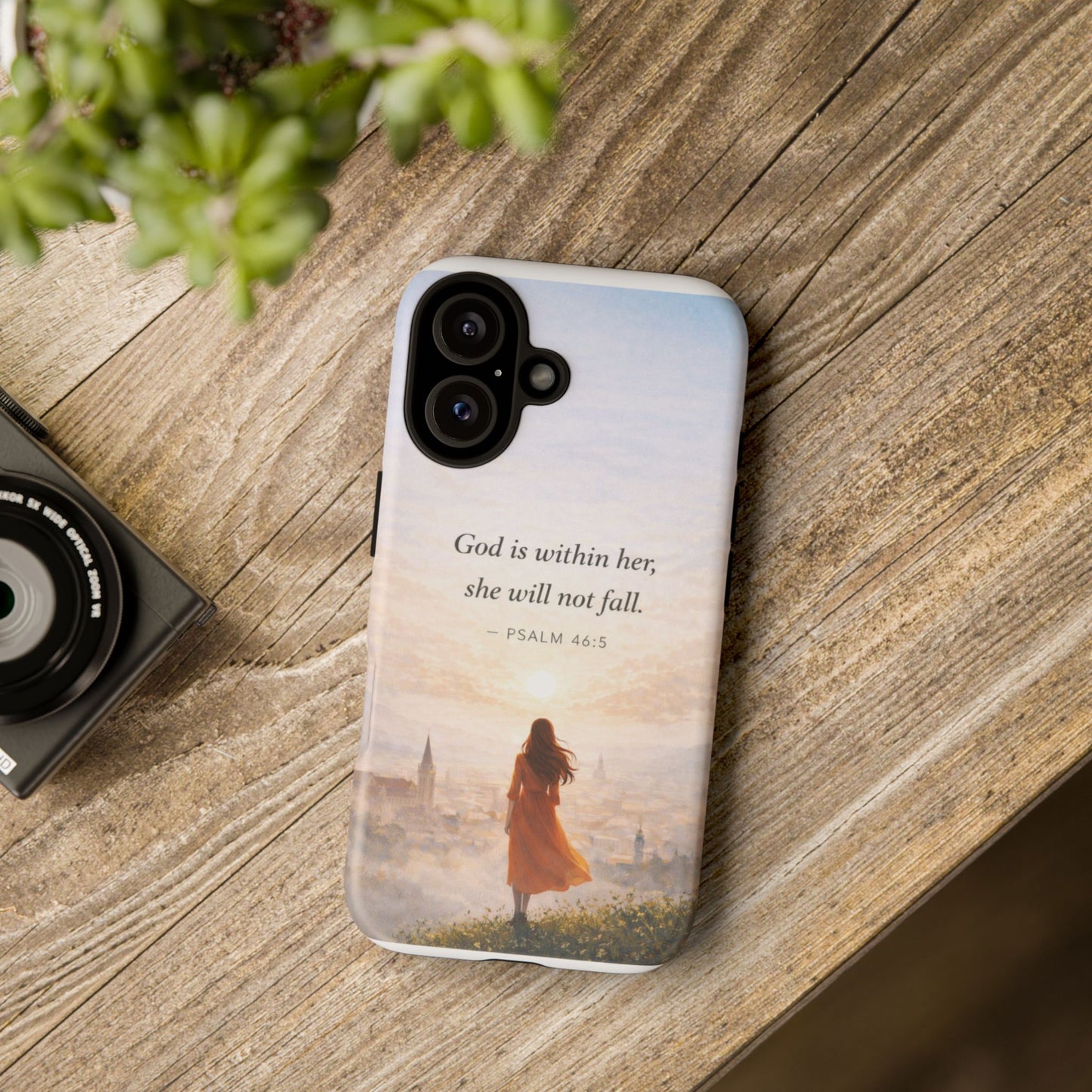 Inspirational Psalm 46:5 Phone Case — 'God is within her, she will not fall' Christian Phone Cover