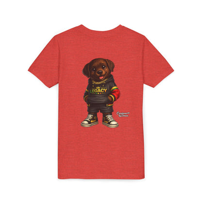 Youth Tee — Cute Rottweiler Puppy in 'Legacy' Hoodie Kids T‑Shirt