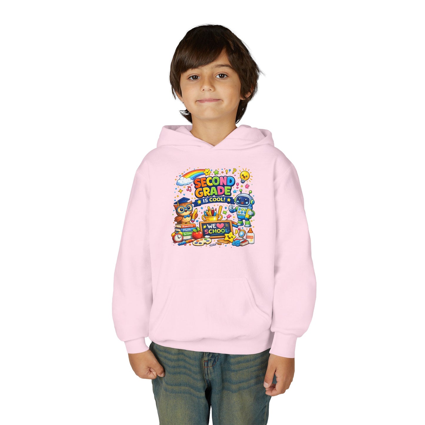Second Grade Hoodie — 'Second Grade Is Cool' Kids Back-to-School Sweatshirt