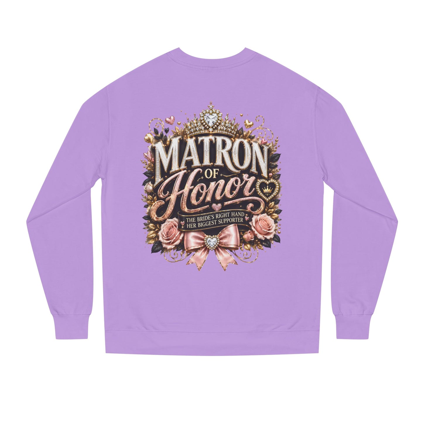 Matron of Honor Sweatshirt — Elegant Bridal Party Crewneck