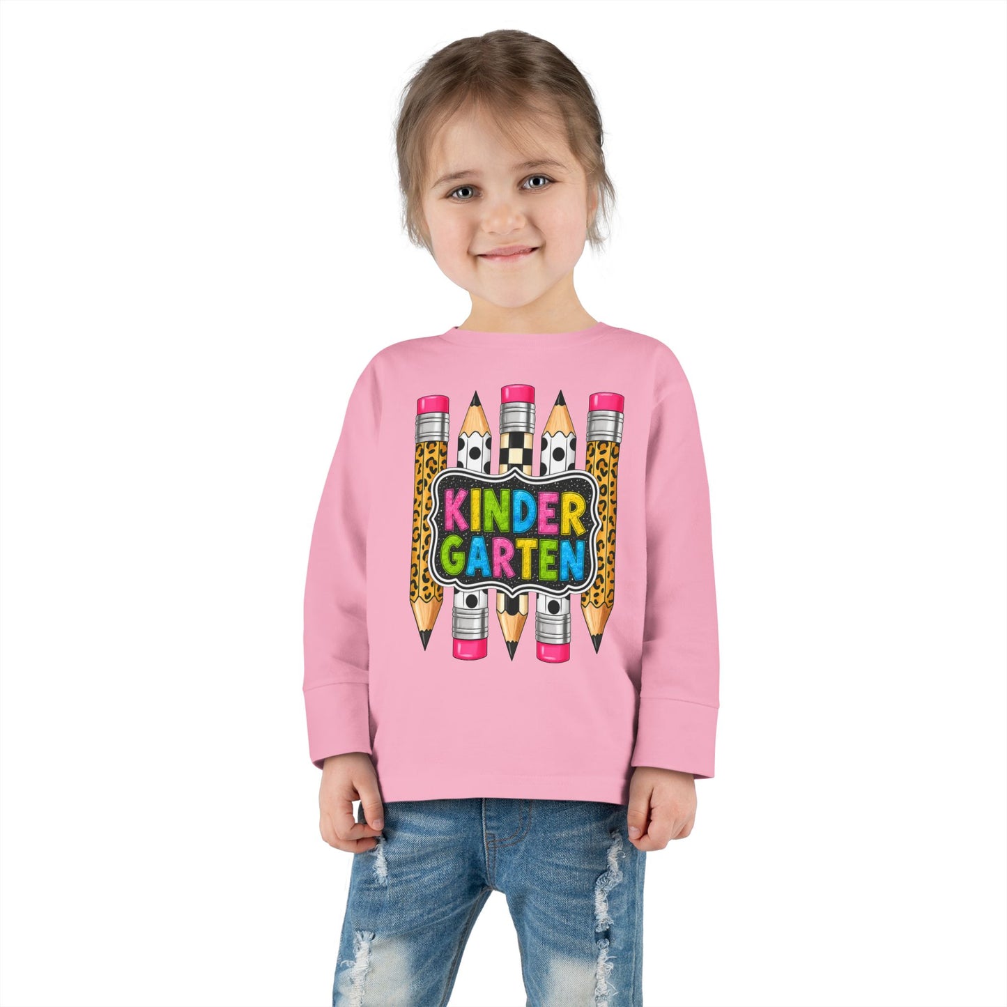 Kindergarten Pencils Toddler Long Sleeve Tee