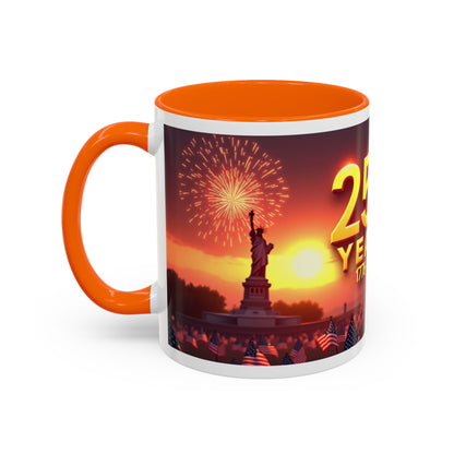 250 Years 1776–2026 Eagle Coffee Mug — Patriotic Anniversary 250th USA Celebration
