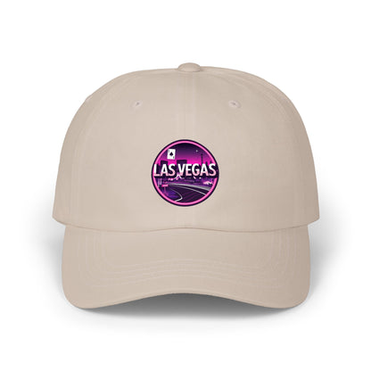 Las Vegas Vintage Patch Dad Cap — Retro Neon Casino Baseball Hat