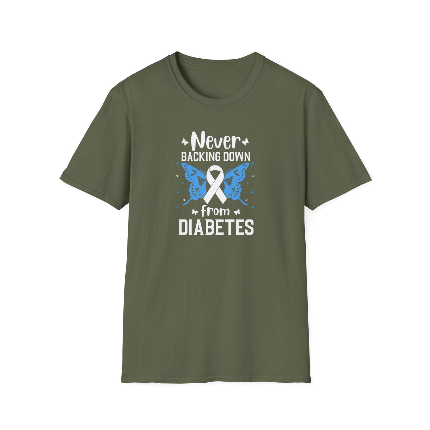 "Never Backing Down from Diabetes"  T-Shirt
