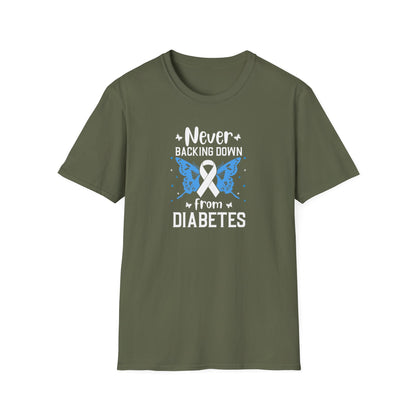 "Never Backing Down from Diabetes"  T-Shirt