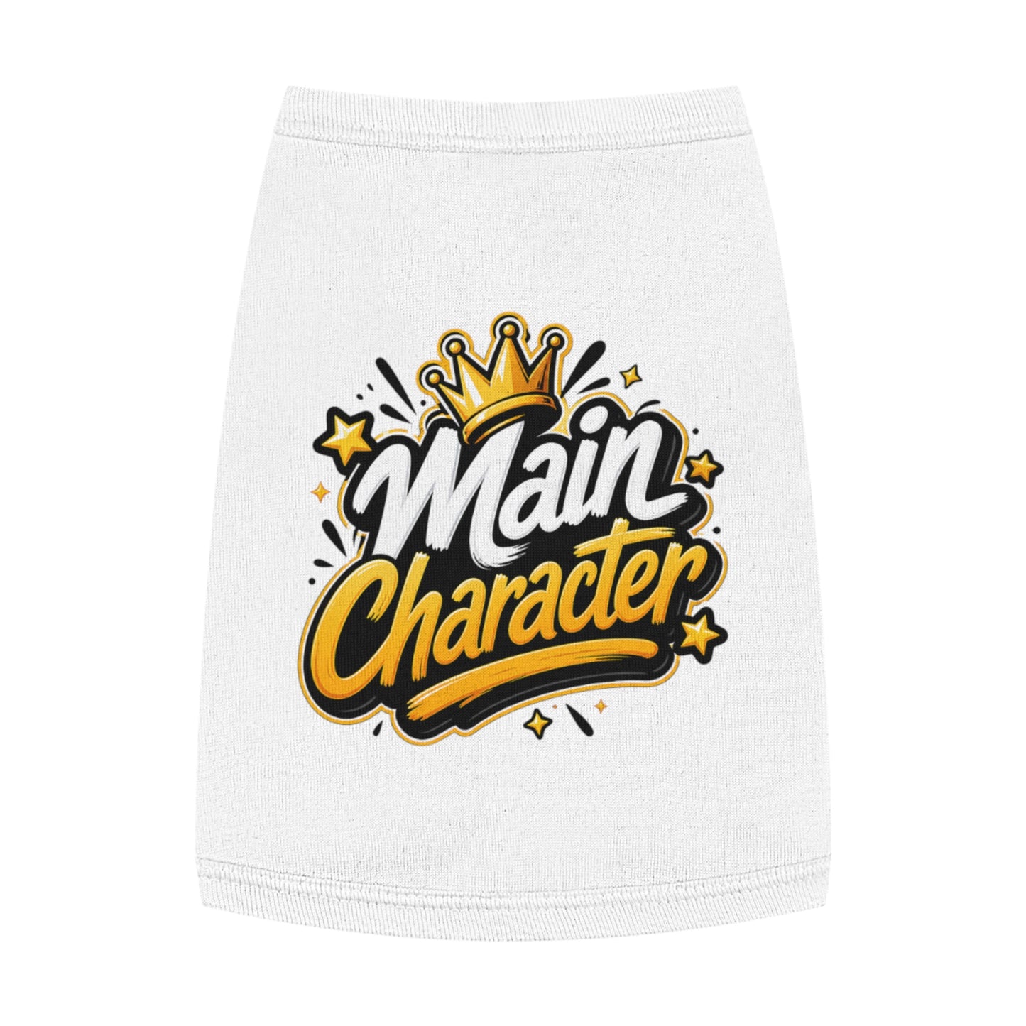 Main Character Pet Tank Top – Cute Crown Graphic Dog & Cat Tee