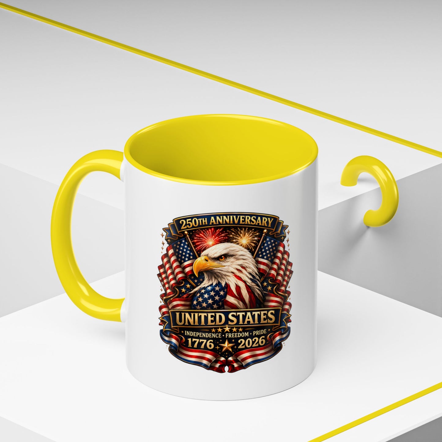 Patriotic Eagle Coffee Mug - United States 250th Anniversary 1776-2026