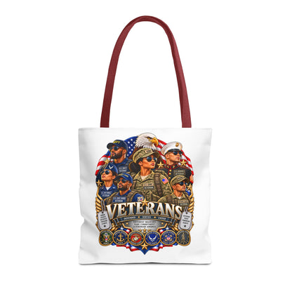 Veterans Tribute Tote Bag – Patriotic Military Service Emblem