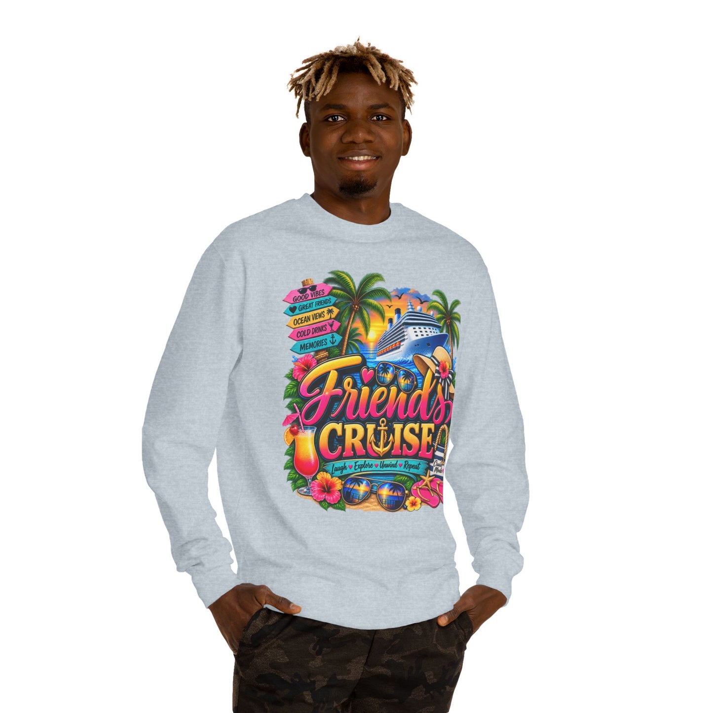 Friends' Cruise Sweatshirt — Tropical Vacation Crewneck