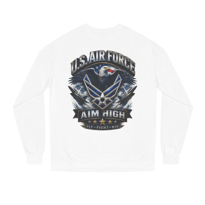 Air Force Crewneck Sweatshirt — "U.S. Air Force Aim High" Military Logo Pullover