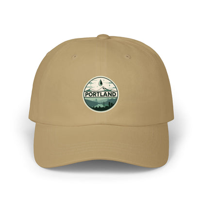 Portland Scenic Patch Dad Cap – Vintage Mountain & City Embroidered Baseball Hat