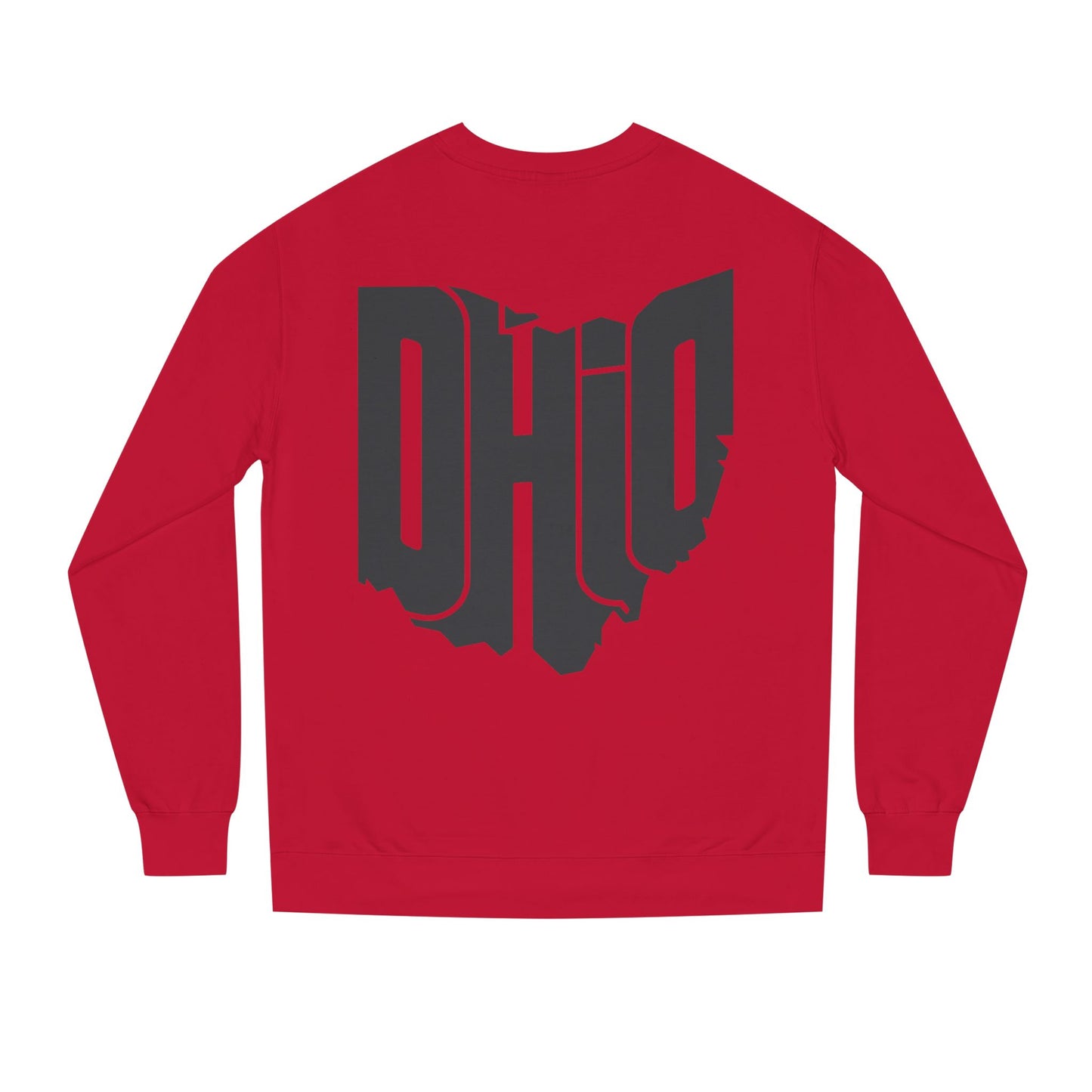 Ohio State Outline Crewneck Sweatshirt — Bold 'OHIO' Map Graphic