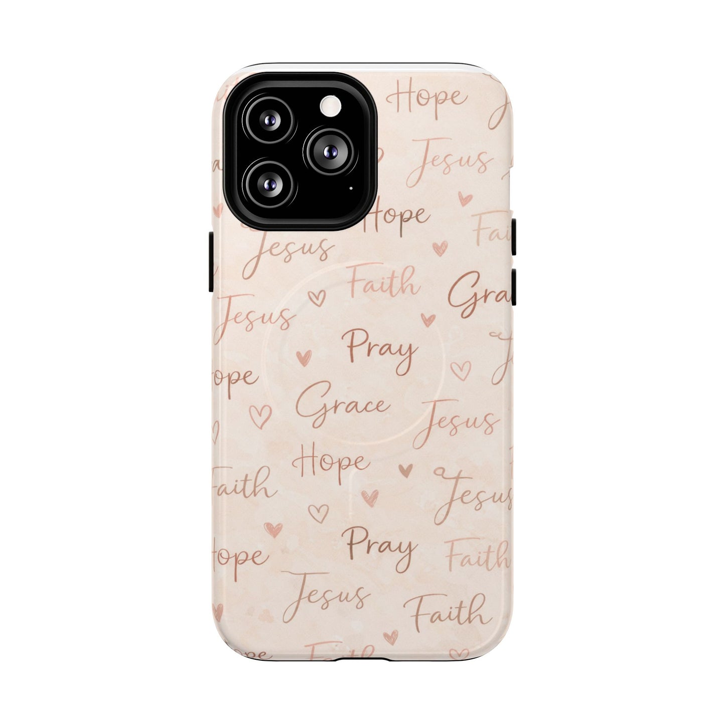 Christian Words Tough Magnetic Phone Case — Hope Pray Grace Jesus Faith