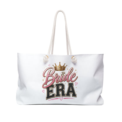 Bride Era Weekender Bag — Bachelorette Bridal Tote with Crown Design