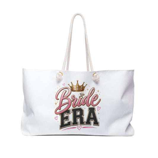 Bride Era Weekender Bag — Bachelorette Bridal Tote with Crown Design