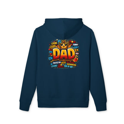 Dad Graphic Hoodie – Colorful ‘DAD’ Crown Design, Funny Loving Protector Gift for Father’s Day
