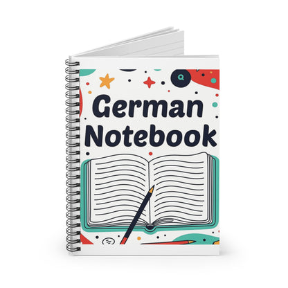 German Notebook — Spiral Ruled Journal for Language Learners