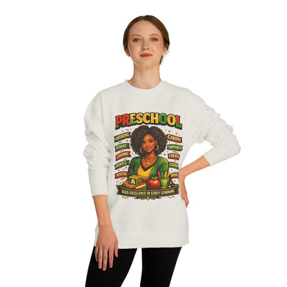 Preschool Teacher Sweatshirt — 'Preschool: Nurturing, Patient, Loving' Tribute Pullover